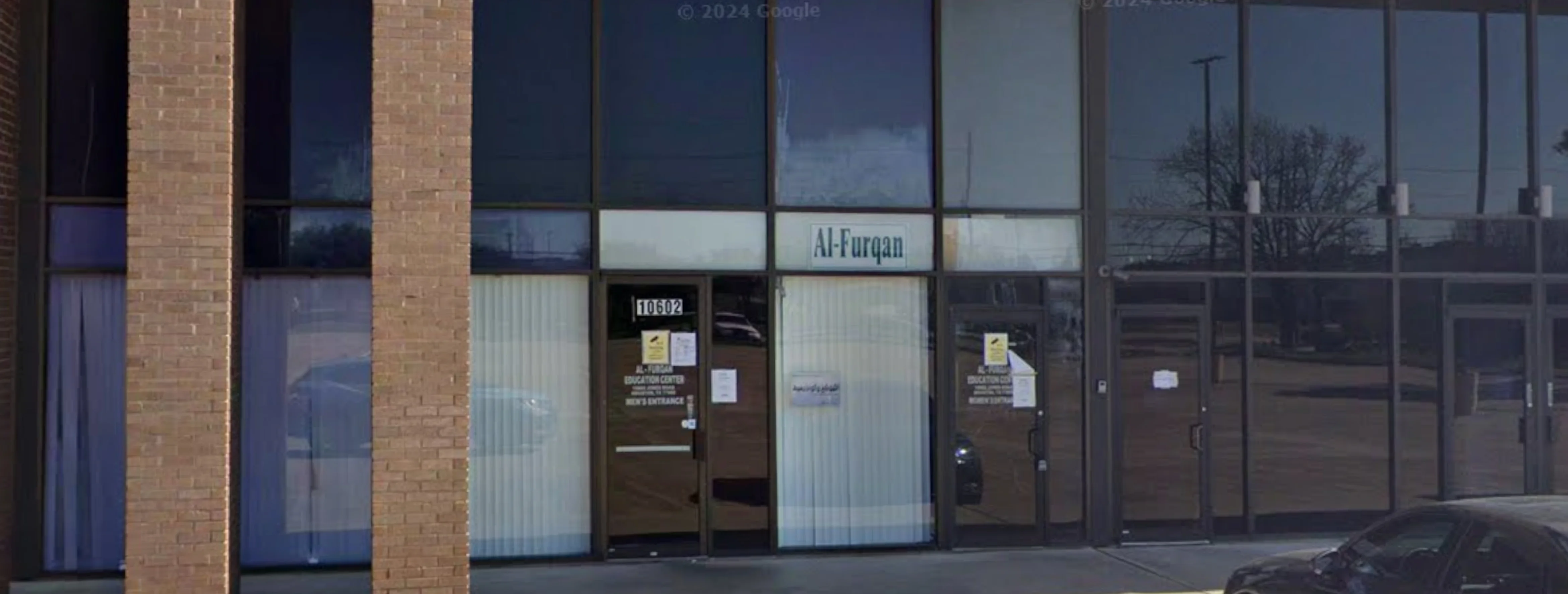 Exterior view of Al Furqan Masjid Houston building